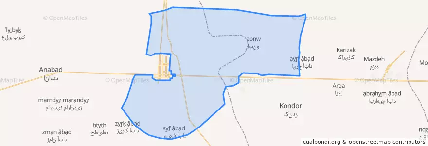 Mapa de ubicacion de کنارشهر.
