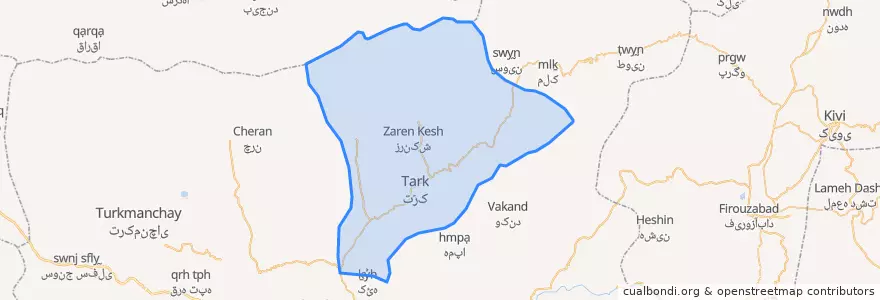 Mapa de ubicacion de کندوان.