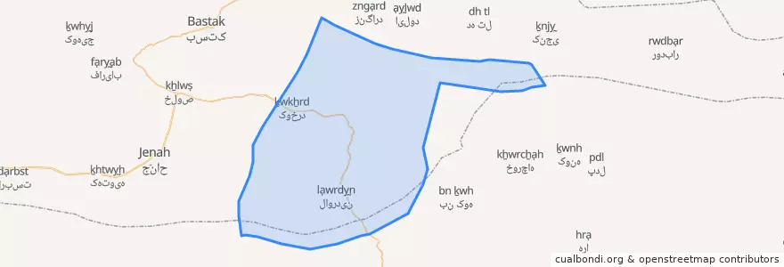 Mapa de ubicacion de کوخرد.