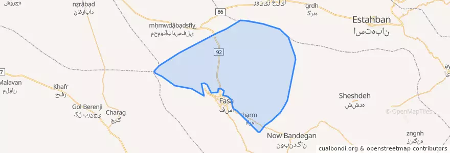 Mapa de ubicacion de دهستان کوشک قاضی.
