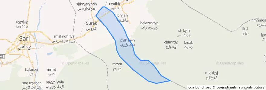 Mapa de ubicacion de کوهدشت شرقی.
