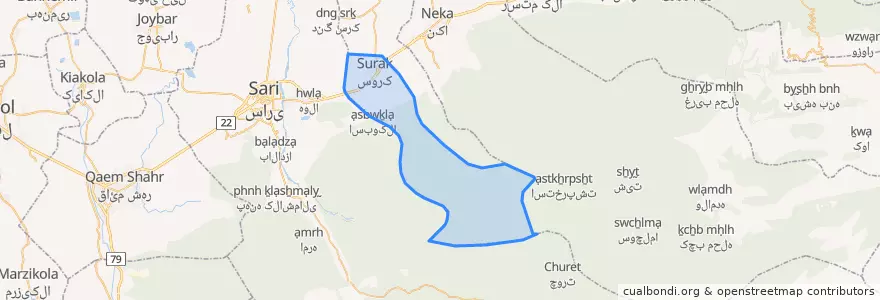 Mapa de ubicacion de کوهدشت غربی.