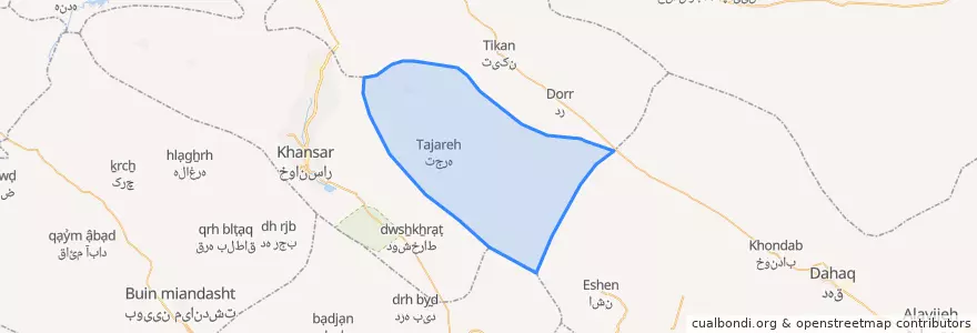 Mapa de ubicacion de کوهسار.