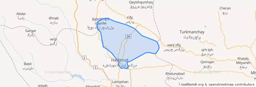 Mapa de ubicacion de کوهسار.