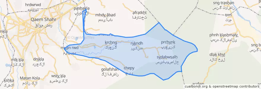 Mapa de ubicacion de کوهساران.