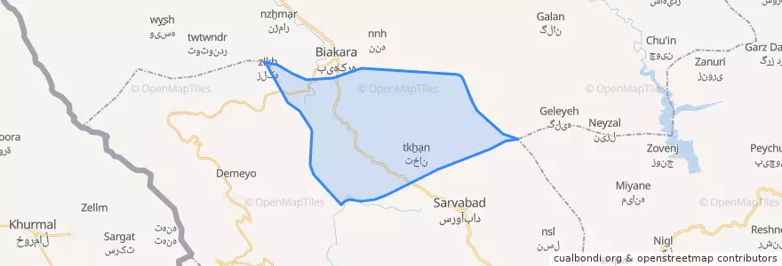 Mapa de ubicacion de کوهسالان.