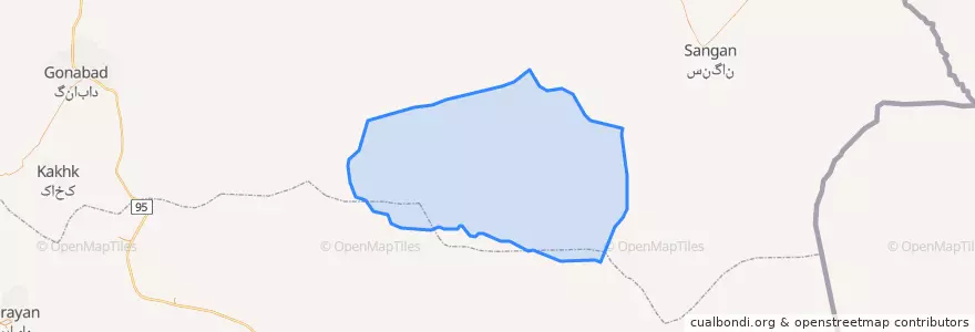 Mapa de ubicacion de کیبر.