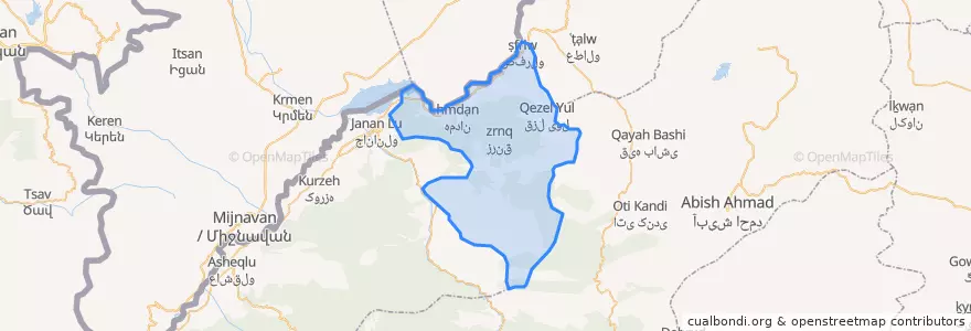 Mapa de ubicacion de کیوان.