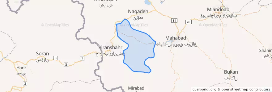 Mapa de ubicacion de لاهیجان شرقی.