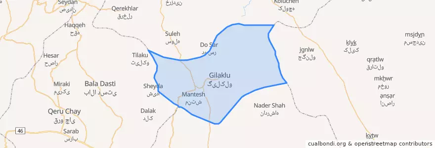 Mapa de ubicacion de لک.