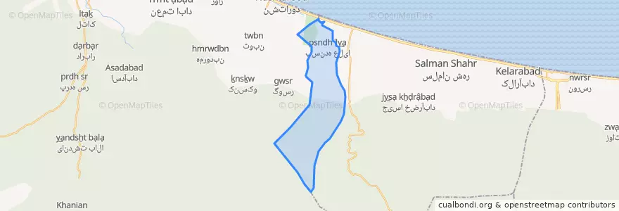 Mapa de ubicacion de لنگارودغربی.