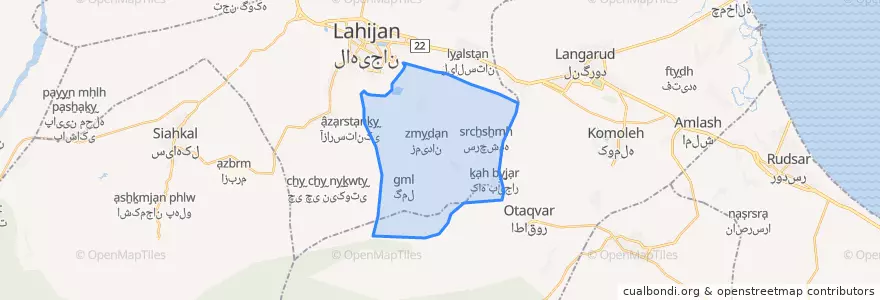 Mapa de ubicacion de دهستان لیل.