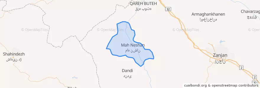 Mapa de ubicacion de ماهنشان.