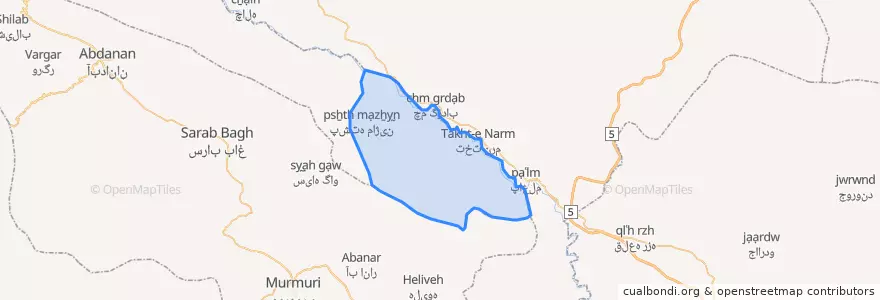 Mapa de ubicacion de ماژین.