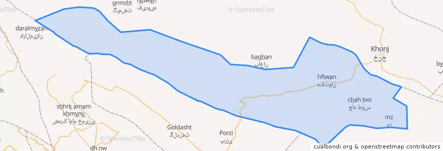 Mapa de ubicacion de دهستان محمله.