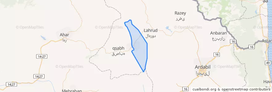 Mapa de ubicacion de مشگین شرقی.