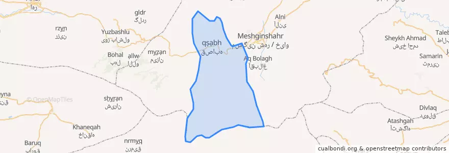 Mapa de ubicacion de مشگین غربی.