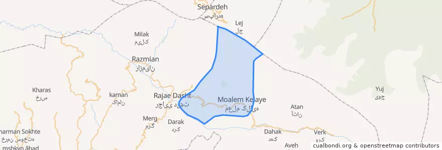 Mapa de ubicacion de معلم کلایه.