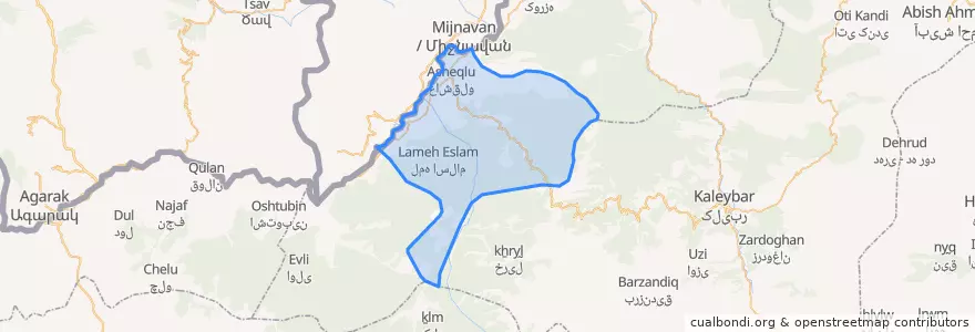 Mapa de ubicacion de منجوان غربی.