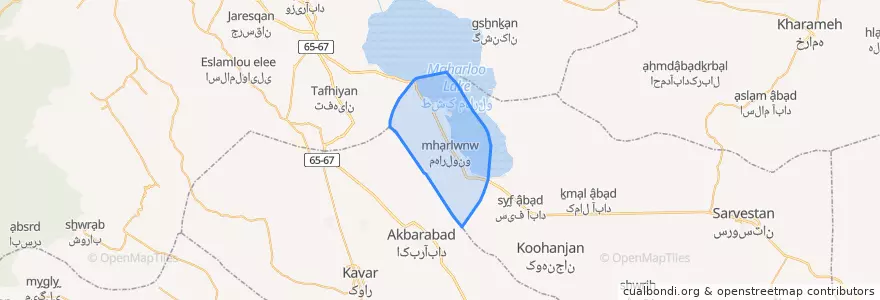 Mapa de ubicacion de دهستان مهارلو.