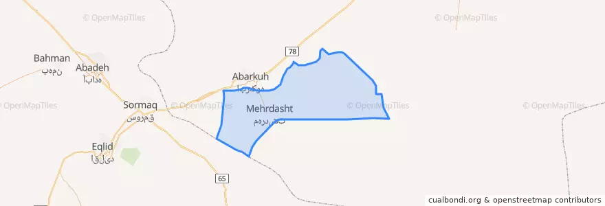 Mapa de ubicacion de مهرآباد.