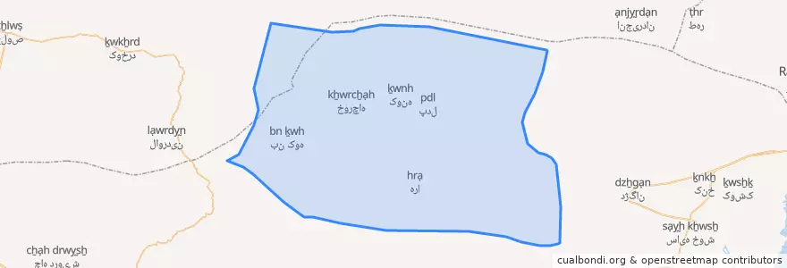Mapa de ubicacion de مهران.