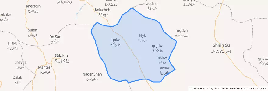 Mapa de ubicacion de مهربان سفلی.