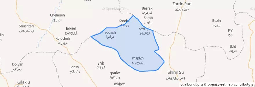 Mapa de ubicacion de مهربان علیا.