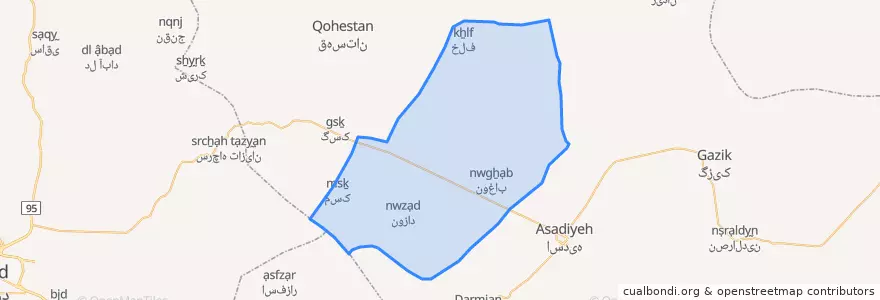 Mapa de ubicacion de میاندشت.