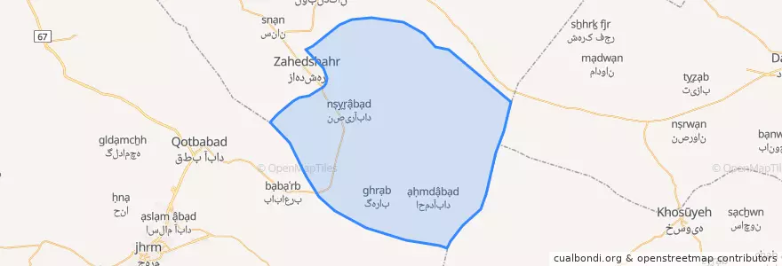 Mapa de ubicacion de دهستان میانده.