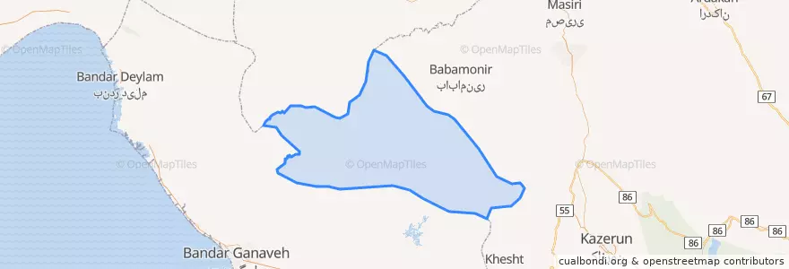 Mapa de ubicacion de دهستان میشان.
