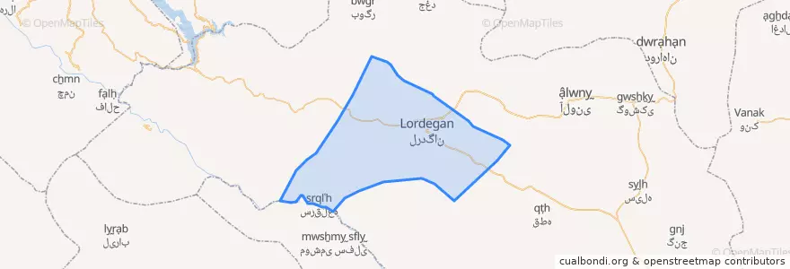 Mapa de ubicacion de دهستان میلاس.
