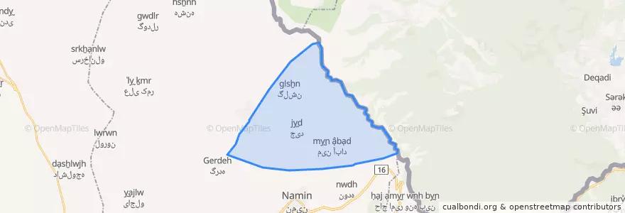 Mapa de ubicacion de میناباد.