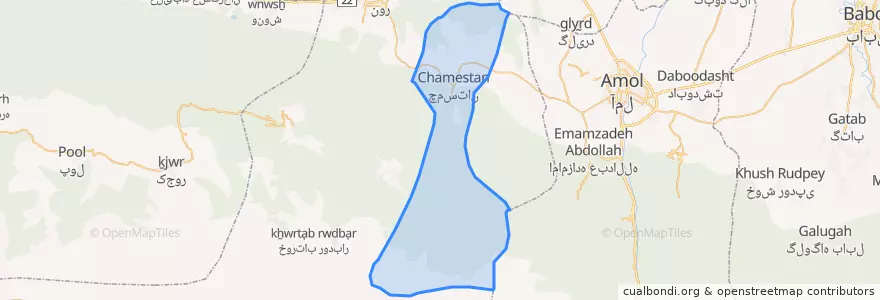 Mapa de ubicacion de ناتل رستاق.
