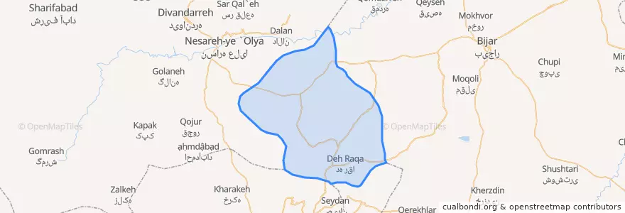 Mapa de ubicacion de نجف آباد.