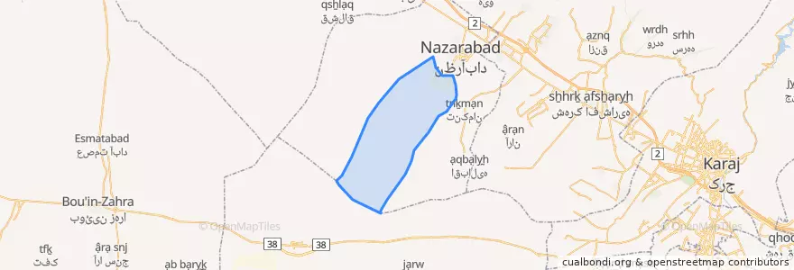 Mapa de ubicacion de نجم آباد.