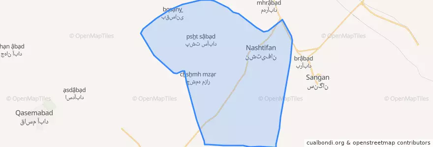 Mapa de ubicacion de نشتیفان.