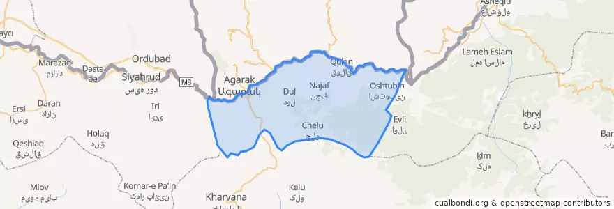 Mapa de ubicacion de نوجه مهر.