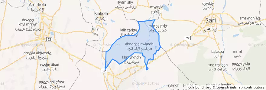 Mapa de ubicacion de نوکندکا.
