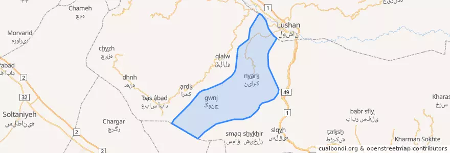 Mapa de ubicacion de نیارک.