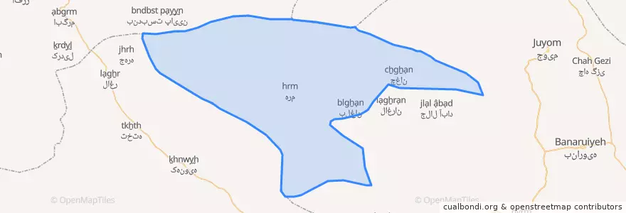 Mapa de ubicacion de دهستان هرم.