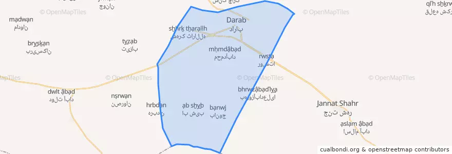 Mapa de ubicacion de دهستان هشیوار.