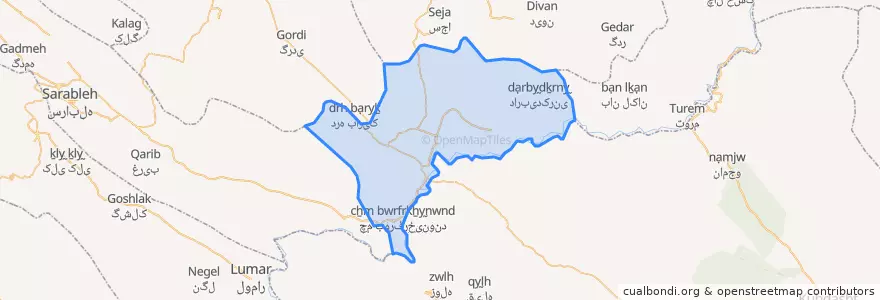 Mapa de ubicacion de هلیلان.