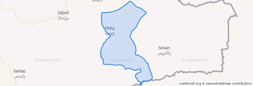 Mapa de ubicacion de Hidouj.