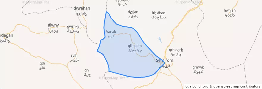 Mapa de ubicacion de ونک.