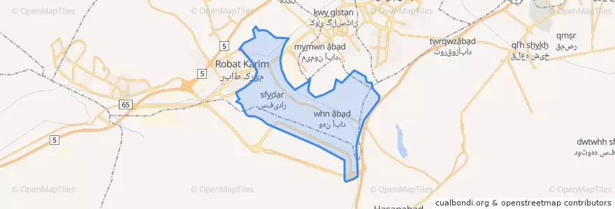 Mapa de ubicacion de وهن آباد.