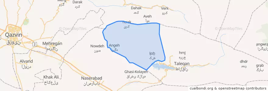 Mapa de ubicacion de پائین طالقان.