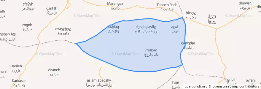 Mapa de ubicacion de پارسینه.
