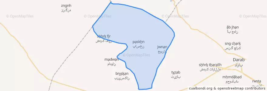 Mapa de ubicacion de دهستان پاسخن.