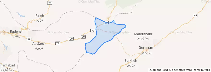 Mapa de ubicacion de Poshtkuh Rural District.